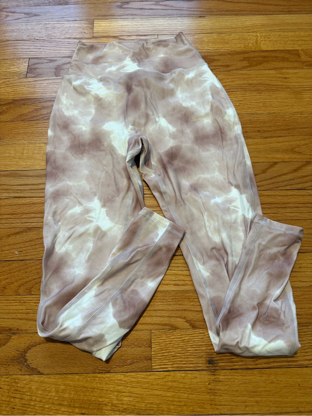 BuffBunny Brown & Cream Tie-Dye High-Rise Leggings